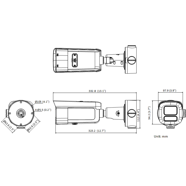 Caméra Bullet 8 Mp Acusense Varifocale – Darkfighter, Détection Intelligente, Ip67/Ik10 O-Std