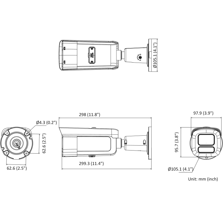 Ds-2Cd2647G2Ht-Liz(2.8-12Mm) Caméra Bullet Ip Varifocale 4Mp Colorvu Hybride, Ir 60M