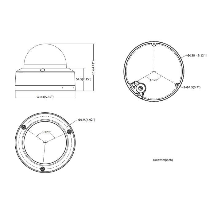 DS-2CD2787G2HT-LIZS(2.8-12)/eF/BLK Dome, 8 MP, Motorized Varifoc