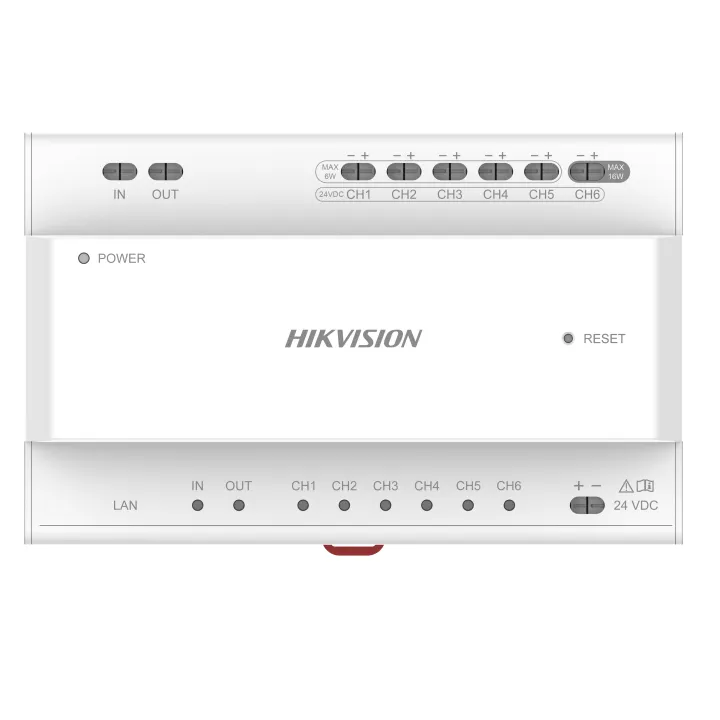 Distributeur Ip 2 Fil – 6 Port En Cascade, Alimentation 24 Vdc, Montage Sur Rail Din