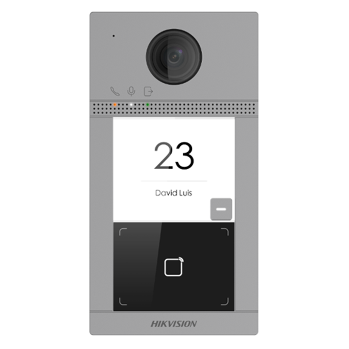 Platine De Rue Vidéo 1 Bouton En Aluminium Avec Lecteur De Badge Intégré /Europe Bv)