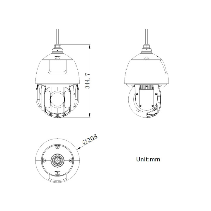 DS-2DE5425IWG-K/4G 4 MP, Powered by Darkfighter, 101-300m