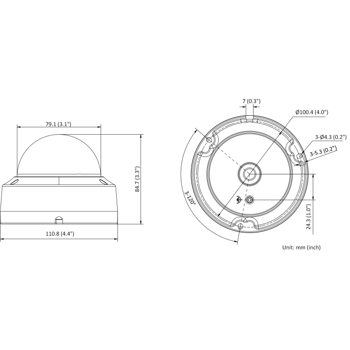DS-2CD1123G2-I(2.8mm)(O-STD)1/3" Progressive CMOS, ICR,1920x1080