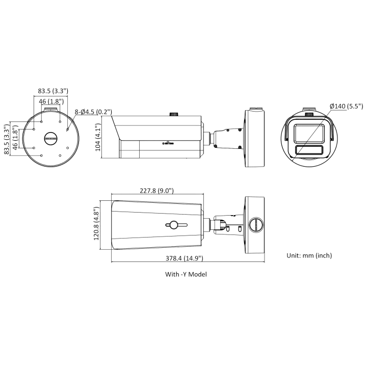 Caméra Bullet Anpr Deepinview 4 Mp – Zoom 25×, Gyroscope Et Chauffage Intégré