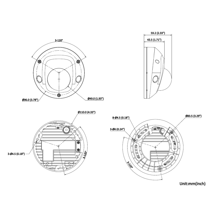 DS-2CD2523G2-LIS2U(2.8mm) Dome,2 MP,Fixed Lens,21-50m