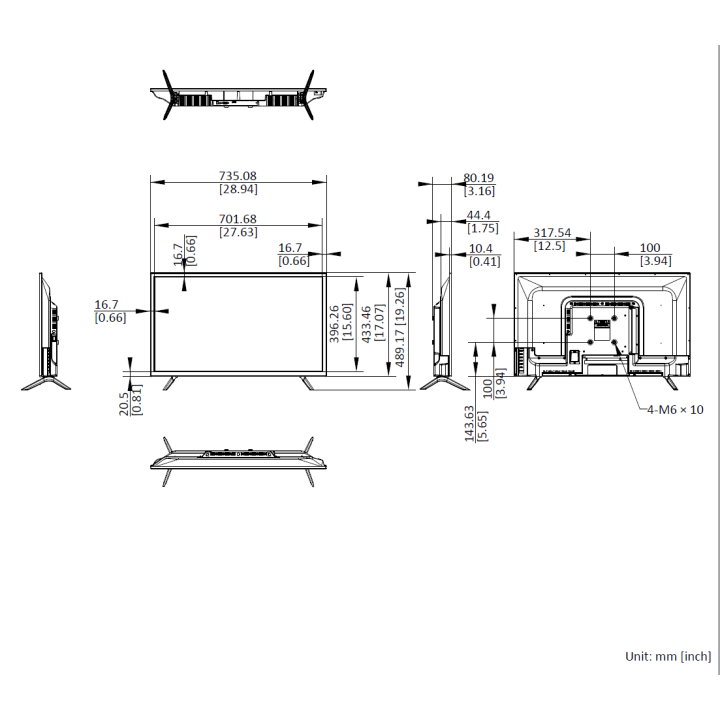 DS-D5032F3-1P0S 32inch,1080P,VA,speaker