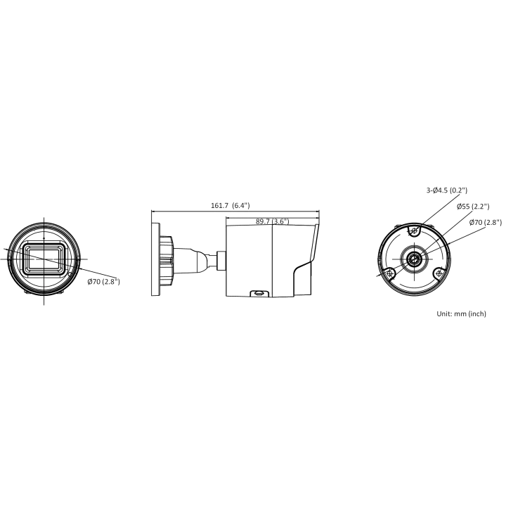 Ds-2Cd2043G2-I Caméra Bullet Ip,4Mp,4Mm,Ir40M,Ip67,Poe,H265+