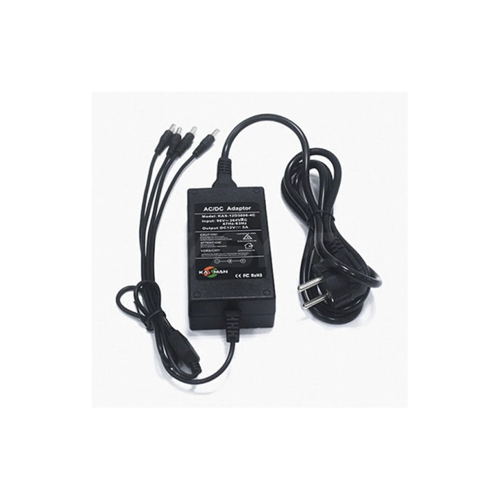 Alimentation Entrée 96264Vac, 47~63Hz Sortie 12Vdc, 5A Taille 5