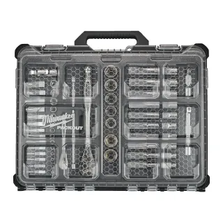 Embouts Mixtes Organiseur Packout Slim & Douilles - Cliquets 1/2 & 1/4 63 Pcs