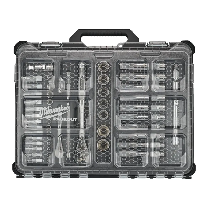 Embouts Mixtes Organiseur Packout Slim & Douilles - Cliquets 1/2 & 1/4 63 Pcs