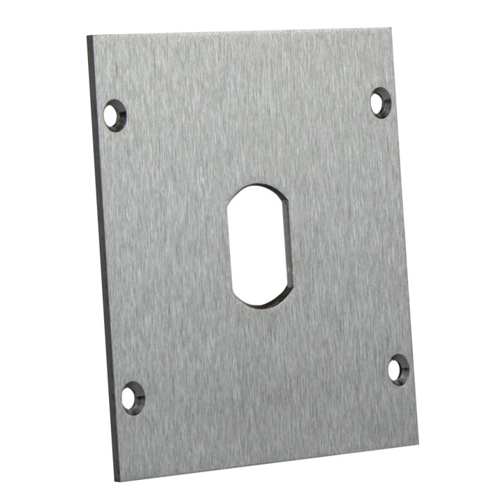 Face inox brossée pour lecteur de proximité format T25