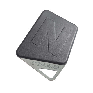 Badge mifare format clé gris foncé code site client