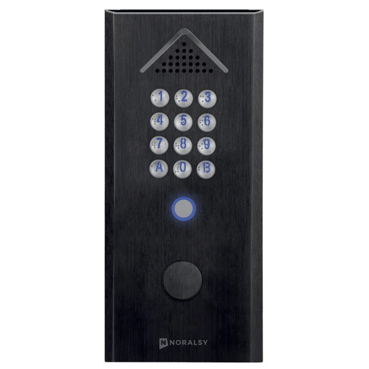 Clavier codé autonome Profil 2 standard noire pose en encastrement 1 relais