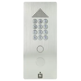 Clavier Codé Connectable Andy Standard Inox Brossée Pose Encastrement 2 Relais