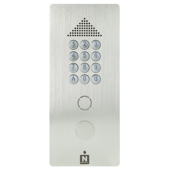 Clavier Codé Connectable Andy Standard Inox Brossée Pose Encastrement 2 Relais