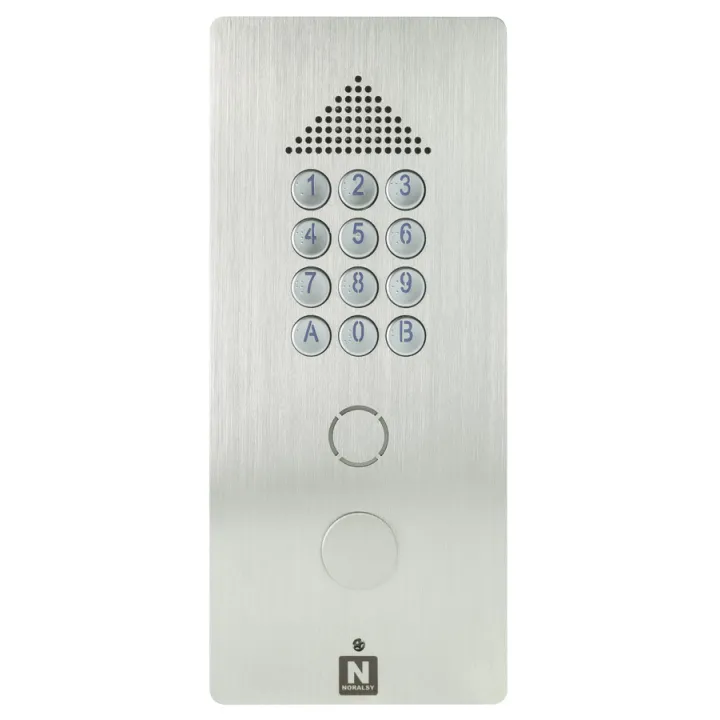 Clavier Codé Connectable Andy Standard Inox Brossée Pose Encastrement 2 Relais