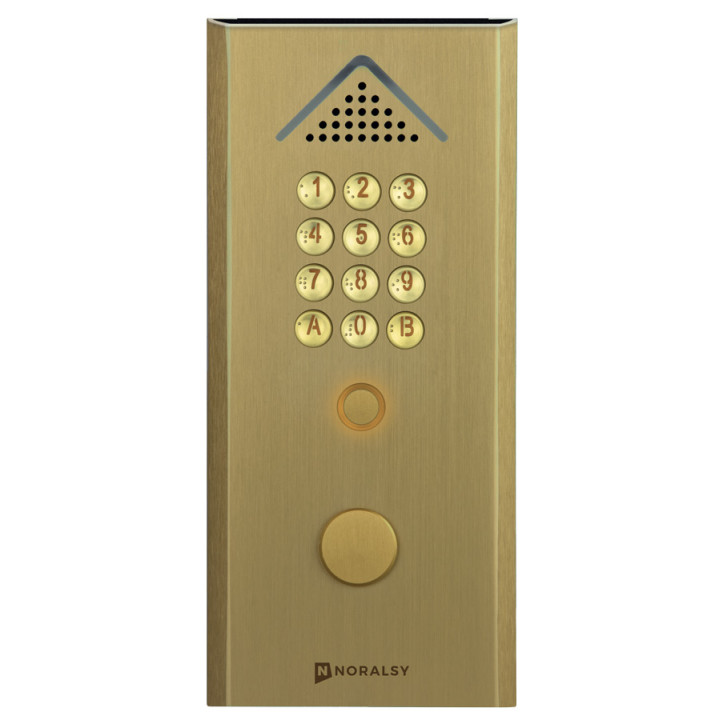 Clavier codé autonome Profil 2 standard dorée pose en encastrement 1 relais