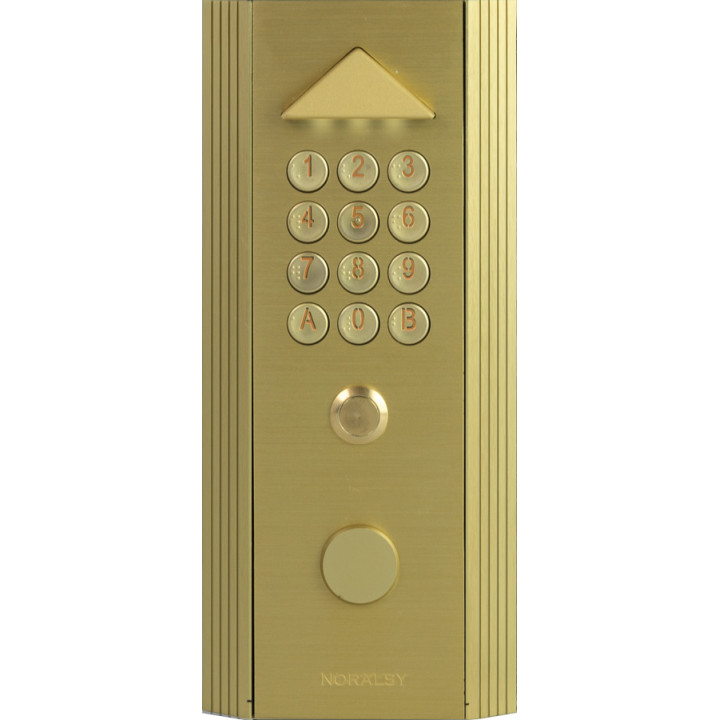 Clavier codé autonome Profil 1 standard dorée pose encastrement 1 relais