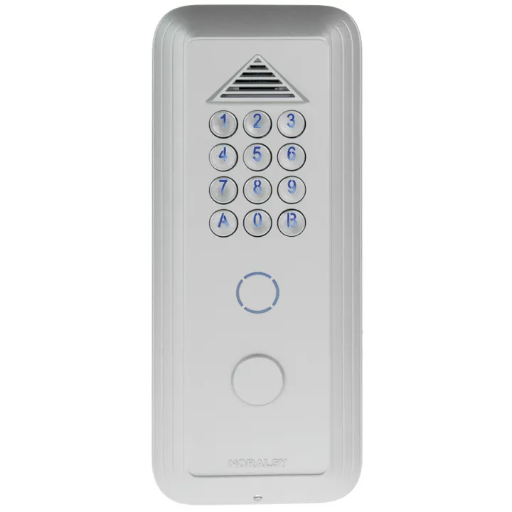 Clavier Codé Connectable Andy Standard Argent Pose Encastrement 2 Relais