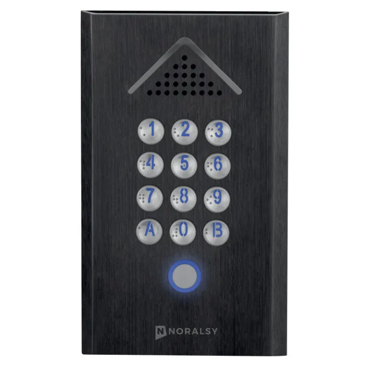 Clavier Codé Autonome Profil 2 Compact Noire Pose En Encastrement 1 Relais