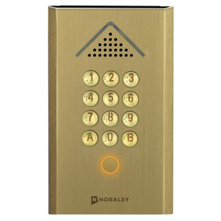 Clavier codé autonome Profil 2 compact dorée pose en encastrement 1 relais
