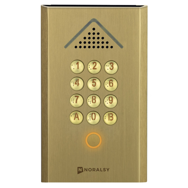 Clavier codé autonome Profil 2 compact dorée pose en encastrement 1 relais Clavier codé autonome Profil 2 compact dorée pose en encastrement 1 relais