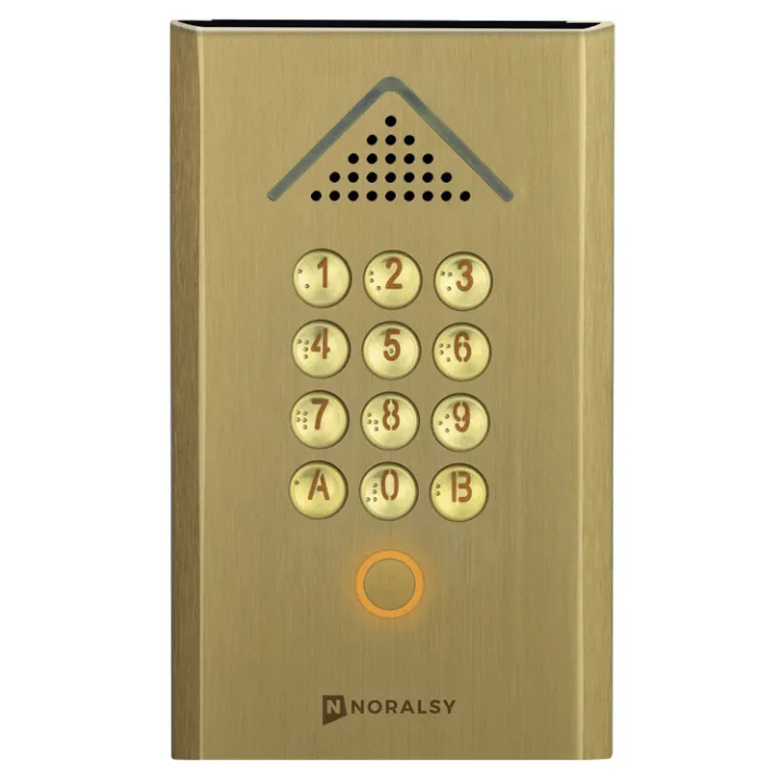 Clavier Codé Autonome Profil 2 Compact Dorée Pose En Encastrement 1 Relais