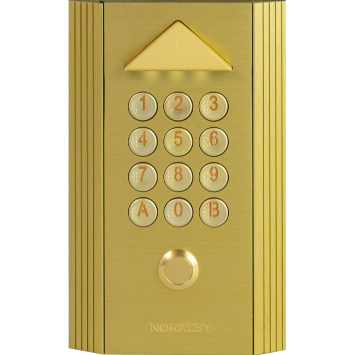 Clavier codé autonome Profil 1 compact dorée pose encastrement 1 relais