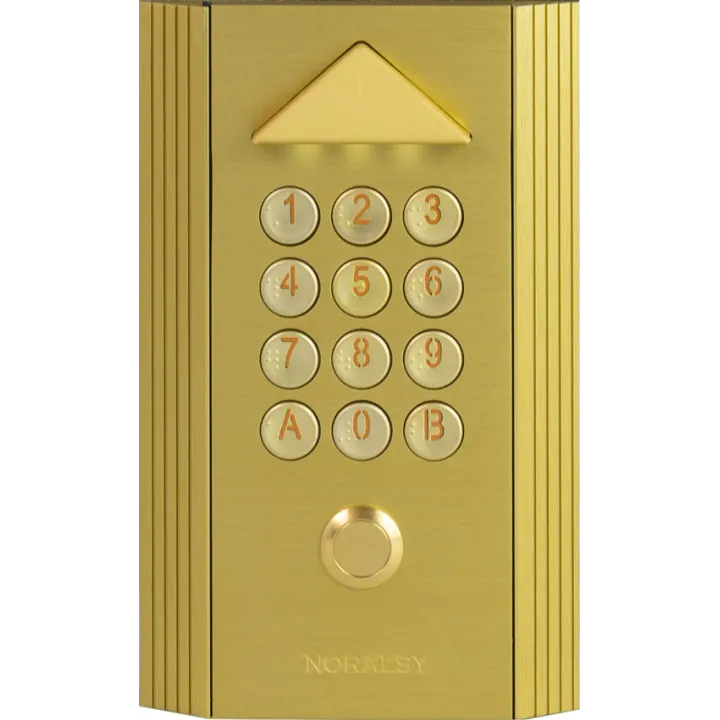Clavier Codé Autonome Profil 1 Compact Dorée Pose Encastrement 1 Relais