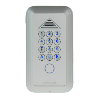 Clavier codé connectable Andy compact argent pose encastrement 2 relais