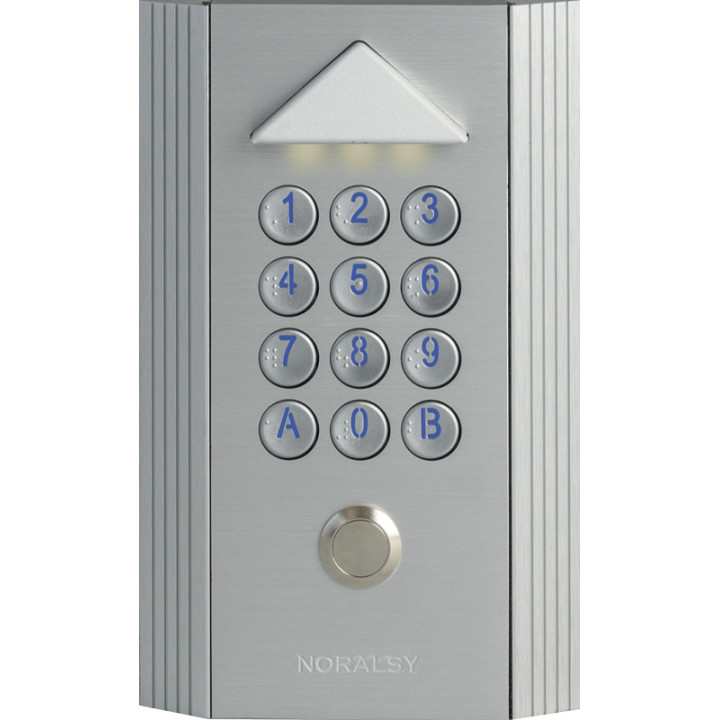 Clavier codé autonome Profil 1 compact argent pose encastrement 1 relais