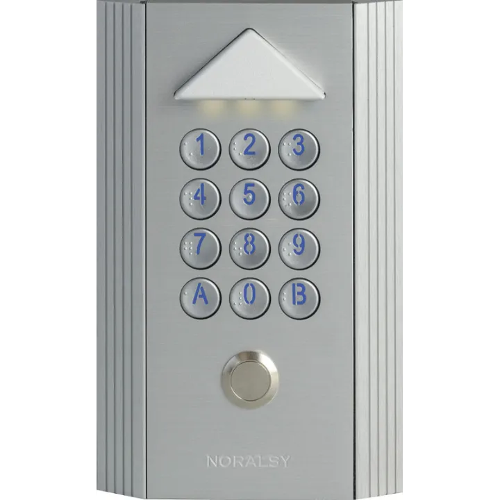 Clavier Codé Autonome Profil 1 Compact Argent Pose Encastrement 1 Relais