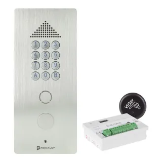 Kit Portacode Pti327R + Centr Tp Réel Deve196X3T Inox Brossé