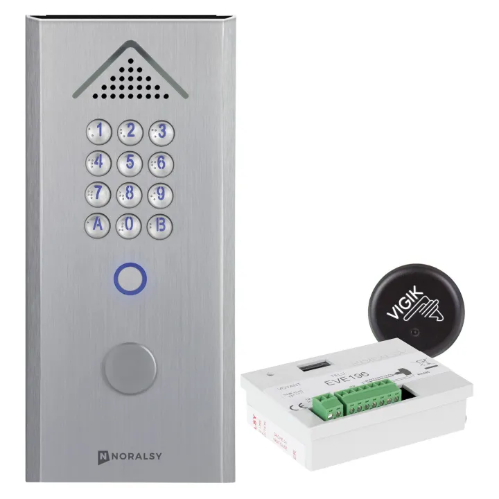 Kit Composé D'1 Clavier Portacode Profil 2 Finition Argent Pose