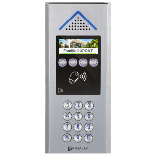 Interphone 4G Mini Villa Avec Clavier Alu Argent Encastrement Et Prépayé 2 An