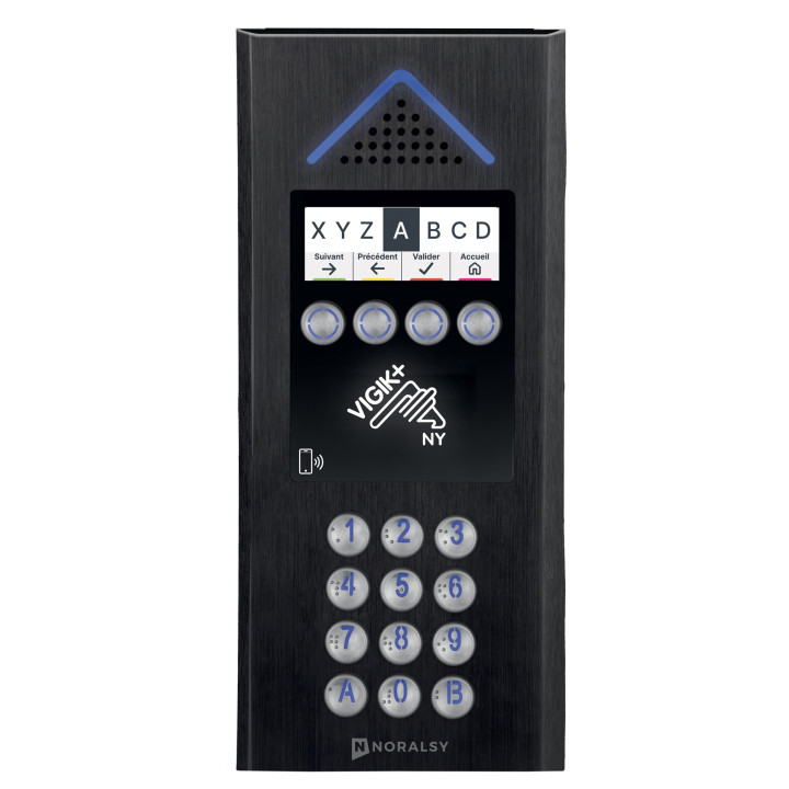 Interphone 4G Mini V+ Alu Noir Encastrement Interphone 4G Mini V+ Alu Noir Encastrement