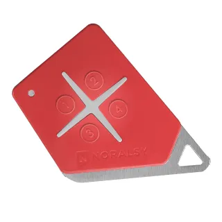 Emetteur 4 Boutons 868Mhz Rouge Bi-Techno Mifare Code Site Noralsy
