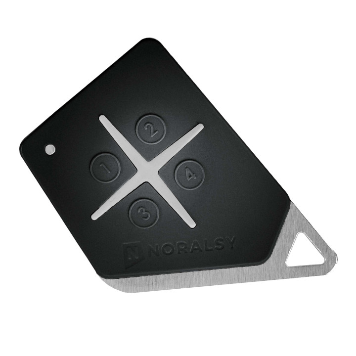 Télécommande Hf 4 Bout 868Mhz Noire Uni-Techno Code Site Norals