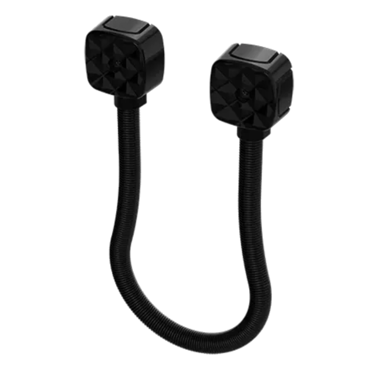 Passage De Câble En Applique Noir Diamètre 10 Mm + Ressort Inox 40 Cm