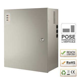 Alim. Chargeur PSX 230V AC / 12V DC / 4A + 24V DC / 8A - 320 x 390 x 174 mm
