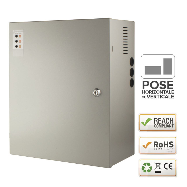 Alim. Chargeur PSX 230V AC / 12V DC / 4A + 24V DC / 8A - 320 x 390 x 174 mm
