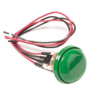 BOUTON POUSSOIR NO/NF CHOC VERT +CÂBLES