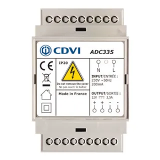 Alimentation à découpage 12V DC 3,5A non-secourue • 3 modules rail DIN protégés