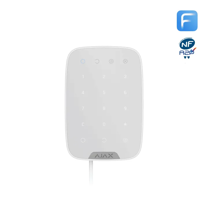 [10733412Wh1] KeyPad Fibra - Clavier tactile BLANC NFA2P