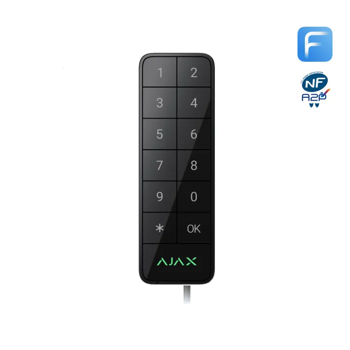 [117760285Bl] KeyPad Outdoor Fibra - Clavier extérieur NOIR NFA2P
