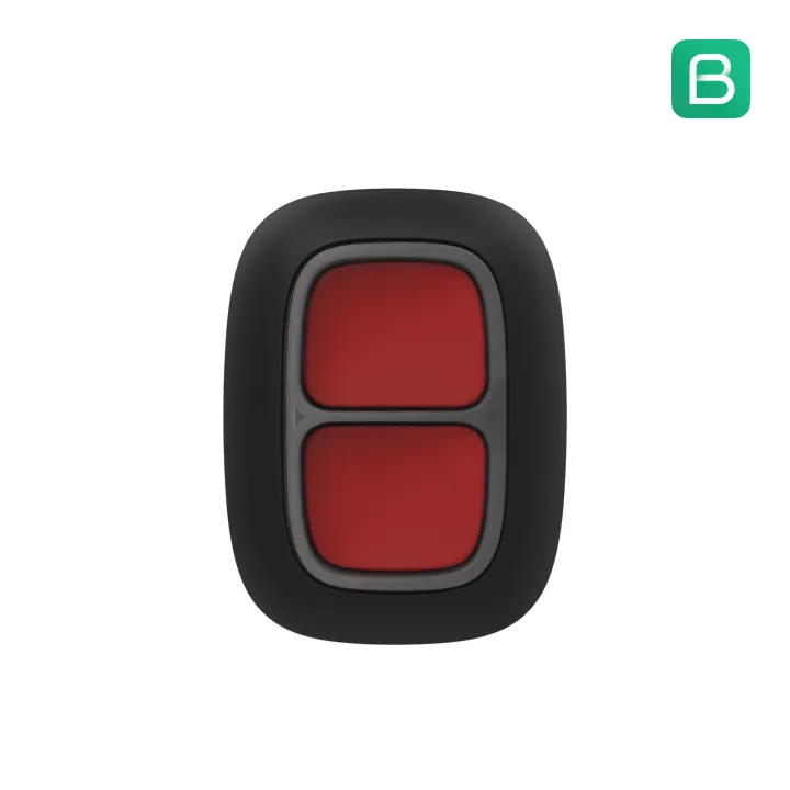 Double bouton d'urgence Noir