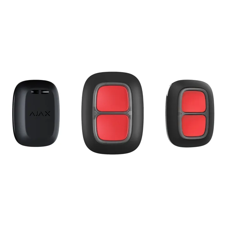 Double bouton d'urgence Noir