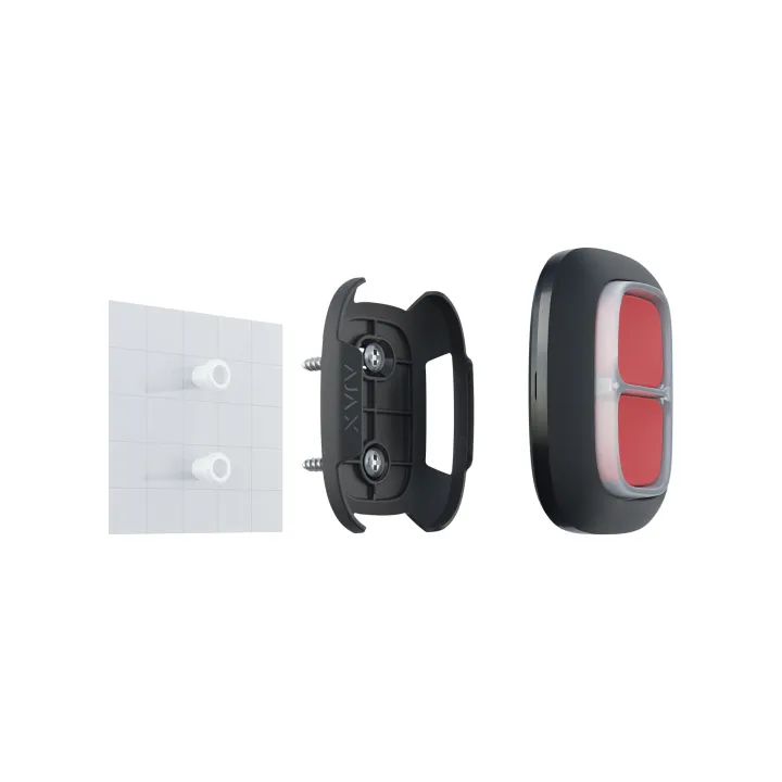 Double bouton d'urgence Noir