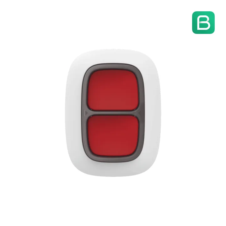 [3810379Wh1] DoubleButton - Double bouton d'urgence BLANC