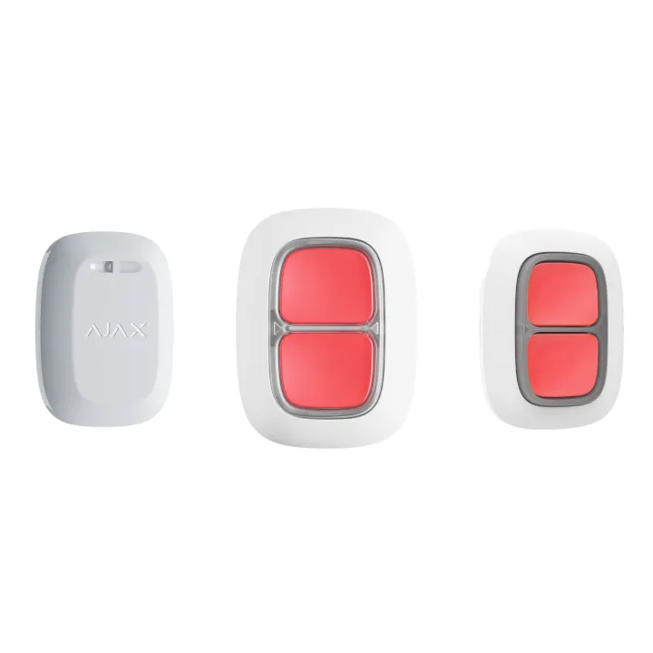 [3810379Wh1] DoubleButton - Double bouton d'urgence BLANC